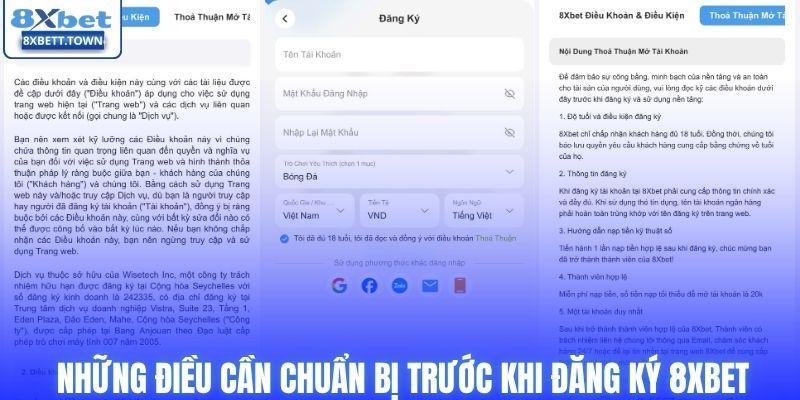Những điều cần chuẩn bị trước khi đăng ký 8XBET