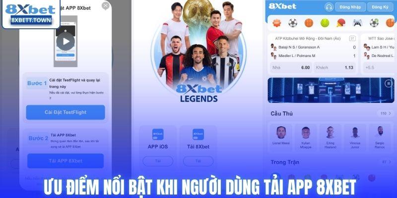 Ưu điểm nổi bật khi người dùng tải app 8XBET